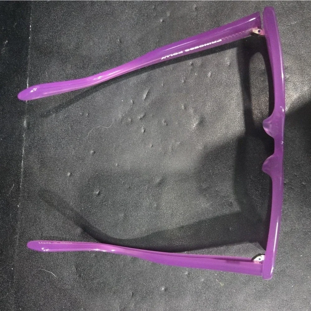 Princess Polly Kids Purple Rectangular Sunglasses, Chunky Translucent, Y2K Retro